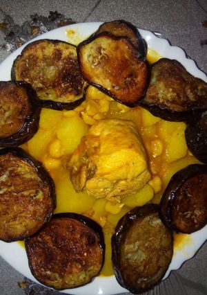 صورة لوصفة مرق حمص بالباذنجال