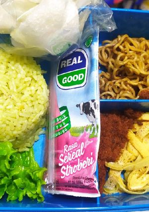 Foto resep Nasi hijau bekal anak