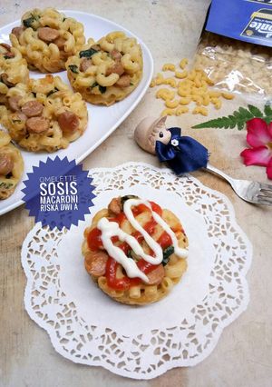 Foto resep Omelette Sosis Macaroni (#PR_Pasta)
