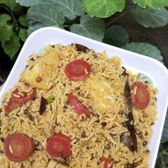 A picture of Alu pulao.