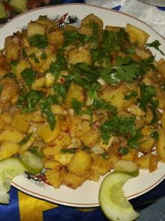صورة لوصفة بطاطا بكزبرة وثوم🍟🌾🌿🌶