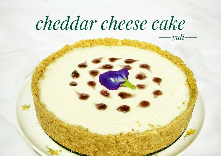 Cheddar cheese cake tanpa oven tanpa mixer