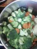 Ensalada de vegetales al vapor