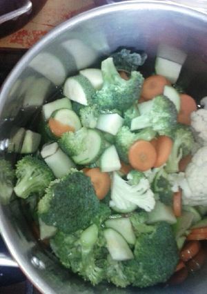 Una foto de Ensalada de vegetales al vapor