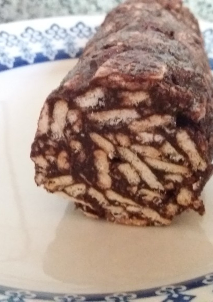 Una foto de Salchichón de chocolate