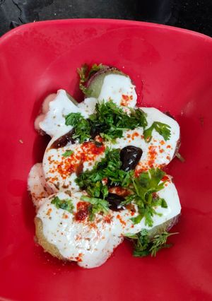 A picture of Upvas shakarkandi chaat.