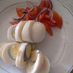 A picture of Egg kachumbari salad#localfoodcontest_nairobi west.
