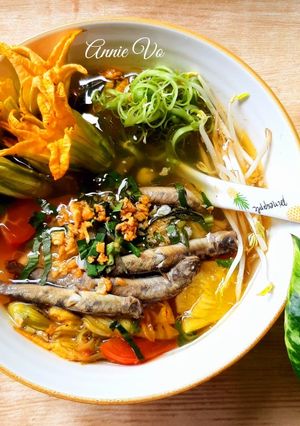 Hình của món Canh chua cá kèo bông bí.