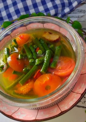 Foto resep Uya asem kacang panjang