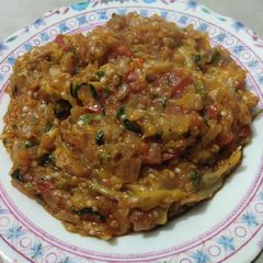 A picture of Baingan ka bharta.