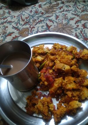 A picture of Bread upma.