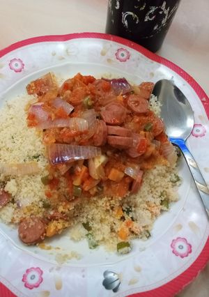 A picture of Sausage vegetable soup.