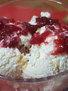 Una foto de Helado de tarta de queso sin azúcar
