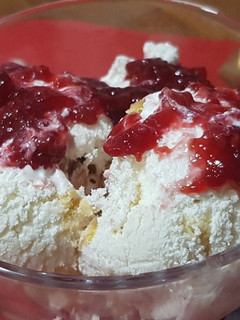 Una foto de Helado de tarta de queso sin azúcar