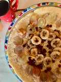 XL PANCAKE con uva, banana, cioccolato e crema di arachidi 🍇🍫🍌🥜