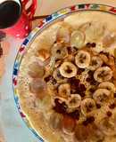 XL PANCAKE con uva, banana, cioccolato e crema di arachidi 🍇🍫🍌🥜