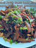 Lobak Putih Tumis Lada Hitam dengan White Crab Mushroom