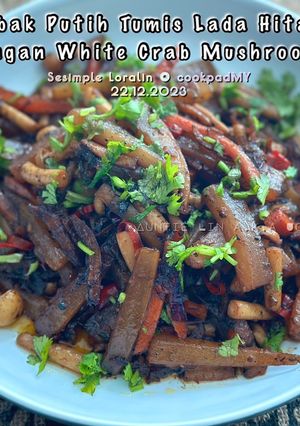 Gambar Lobak Putih Tumis Lada Hitam dengan White Crab Mushroom