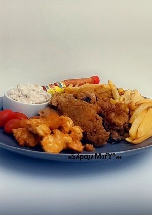 عکسی از دستور بال و میگو سوخاری 🦐