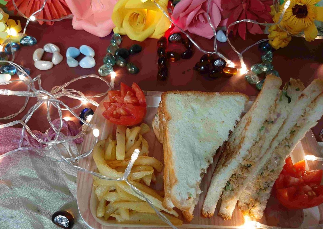 Chicken tikka sandwiches