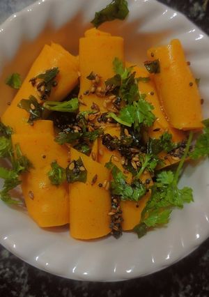 A picture of 🌼 Khandvi – Soft, Spicy & Looks Fancy, Done Fast.
