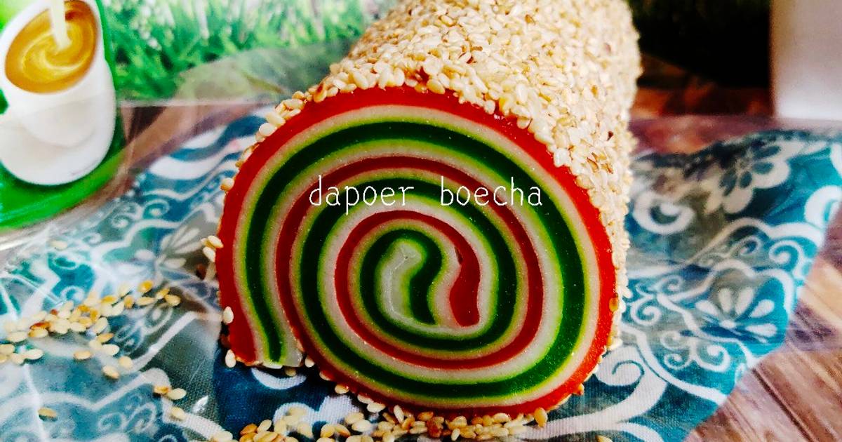 Resep Lapis Tapioka Gulung Wijen Oleh Dini Mauzalina - Cookpad