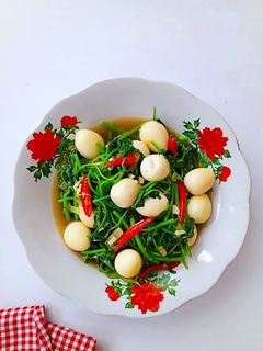 Foto resep Tumis Bayam Telur Puyuh