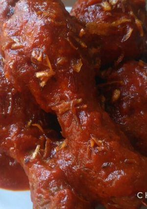 Foto resep Ayam Telur Masak Habang