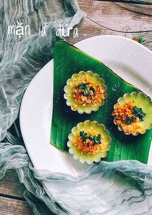 Hình của món Bánh đúc mặn lá dứa.