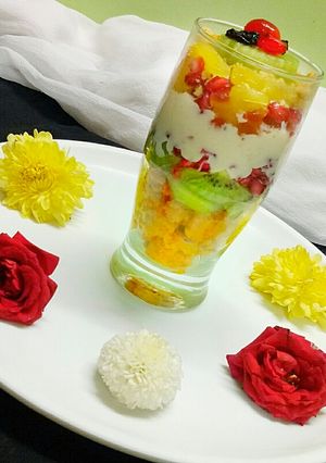 A picture of Besan crumble dessert.