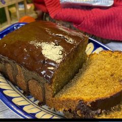 A picture of Mocha glazed coffee pound cake.