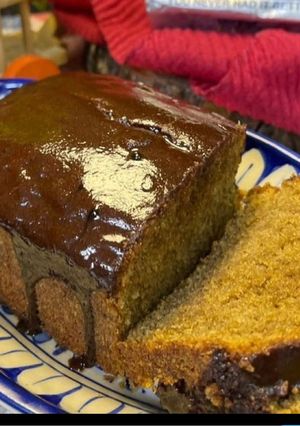 A picture of Mocha glazed coffee pound cake.