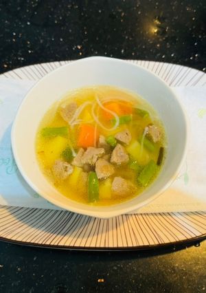 Foto resep Resep sop baso sapi dan sayuran