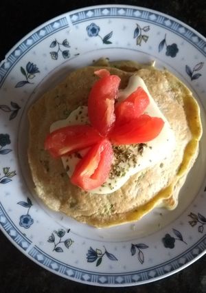 Una foto de Hotcakes salados
