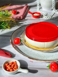 صورة لوصفة تشيز كيك جيلي الفراولة 🍓