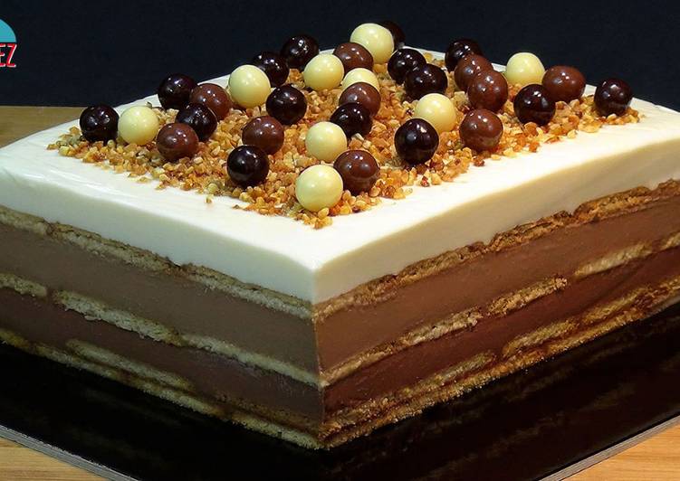 Tarta de 3 chocolates con galletas (TARTA SIN HORNO)
