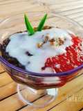 Bubur Pelangi campur (mutiara, kacang ijo, ketan hitam)