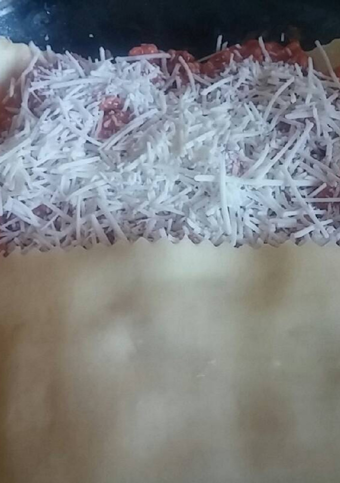 Una foto de 909. Lasaña sencilla de carne y queso