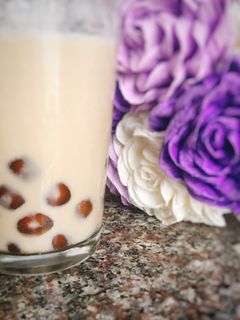 Hình của món Trà sữa trân châu đường đen.