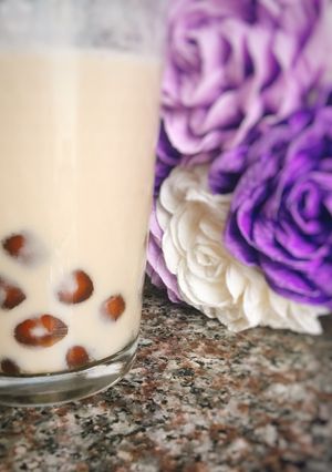 Hình của món Trà sữa trân châu đường đen.