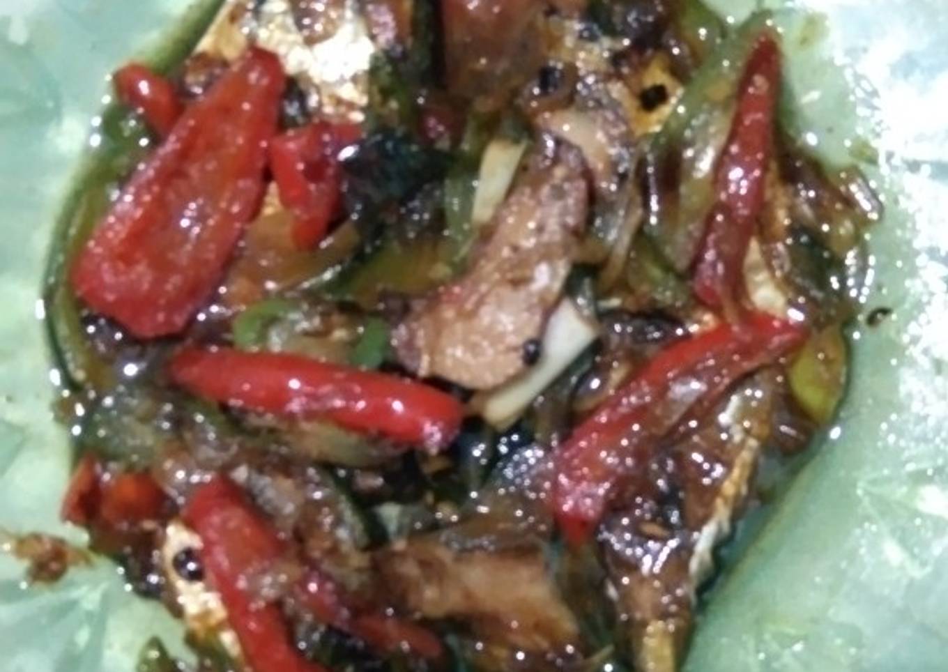 Ikan asin peda merah pedas