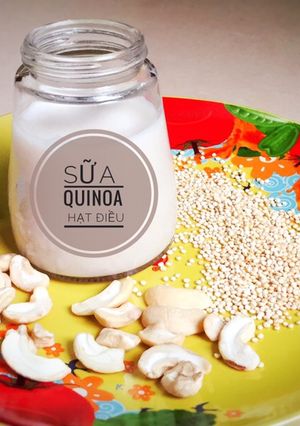 Hình của món Sữa Quinoa hạt điều.
