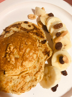 Una foto de Pancakes de banana y avena