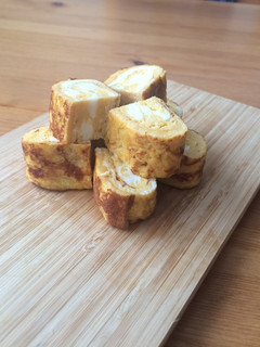 A picture of Japanese omelet.