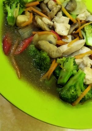 Foto resep Ayam Jamur Saus Inggris