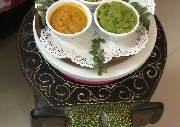 Step-by-Step Guide to Make Ultimate CHUTNEY PARTY 🎉🎊 🥳 : 1. Green Peas 2. Onions 🧅 &amp; Curry Leaves 🌿 3. Peanuts 🥜 Chutney 💁🏻‍♀️😍