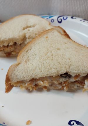 A picture of Fish and Chips Sandwich from leftovers.