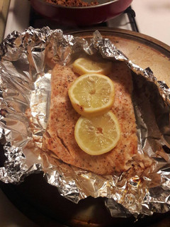 A picture of Baked lemon herb salmon.