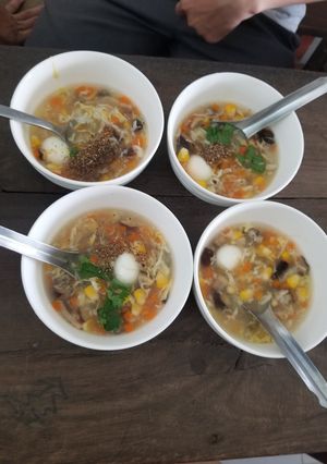 Hình của món Súp ngô heo nấm.