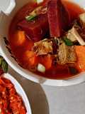 Sop Daging Beetroot+Sambel Strawberry
